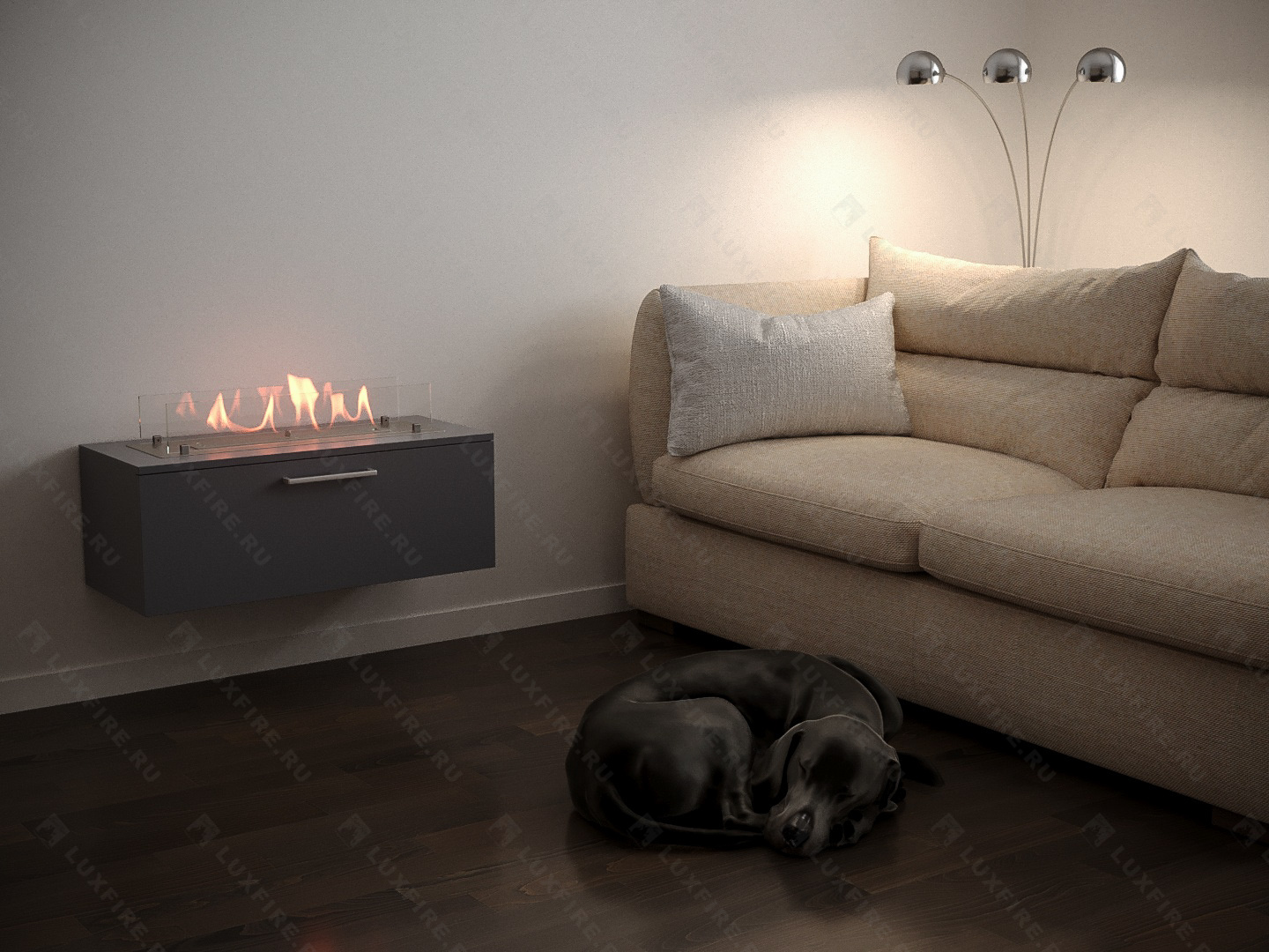 Тумба универсальная Lux Fire "Варвара" 800, графит, с биокамином 450 XS Тумба универсальная Lux Fire "Варвара" 800, графит, с биокамином 450 XS по цене 52 800 руб.