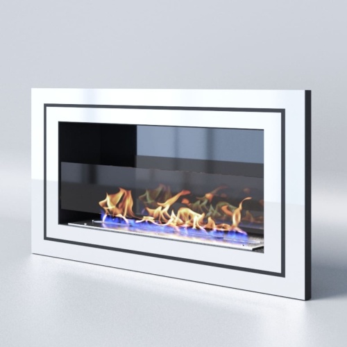 Биокамин "Русский огонь" Стенли 800V встраиваемый с декоративным стеклом (стемалитом)