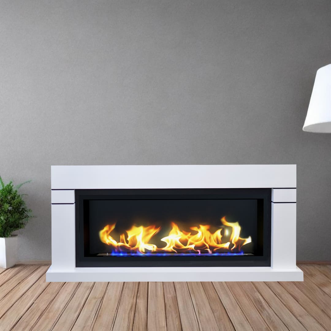 Биокамин в линейном портале "Русский огонь" Тоби с декоративным стеклом (стемалитом) по цене 101 650 руб.