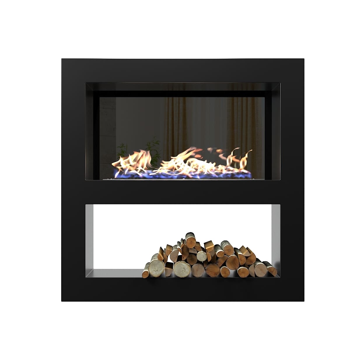 Биокамин "Русский огонь" Лобби 900 встраиваемый с защитным и декоративным стеклом по цене 56 950 руб.