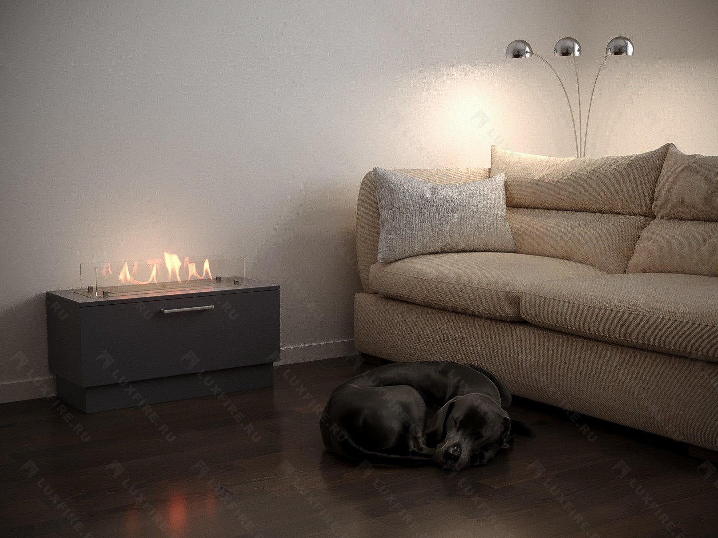 Тумба универсальная Lux Fire "Варвара" 800, графит, с биокамином 450 XS Тумба универсальная Lux Fire "Варвара" 800, графит, с биокамином 450 XS по цене 52 800 руб.