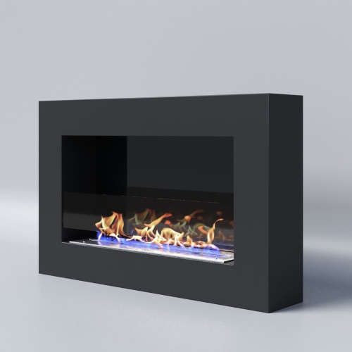 Биокамин "Русский огонь" Лофт 800N настенный (высота 500мм) с защитным и декоративным стеклом