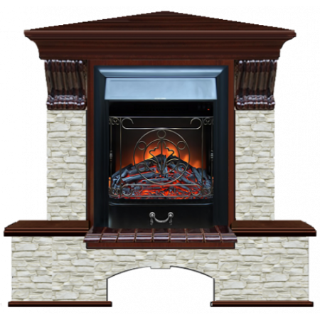 Бостон К Грот однотонный угловой (красное дерево)+Majestic Black Бостон К Грот однотонный угловой (красное дерево)+Majestic Black