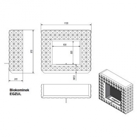 Биокамин Kratki EGZUL Биокамин Kratki EGZUL по цене