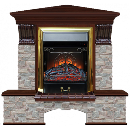 Бостон К Грот цветной угловой (красное дерево)+Majestic Brass