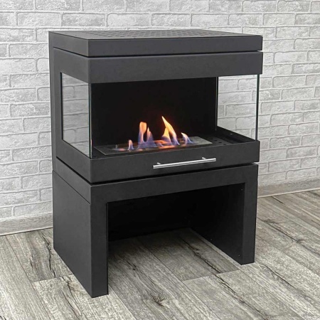 Напольный биокамин SteelHeat FAMILY черный по цене 142 000 руб.