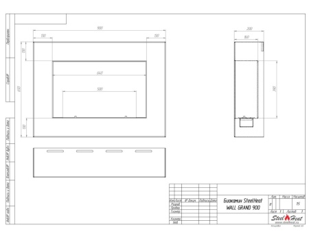 Биокамин SteelHeat WALL GRAND 900 черный, стемалит Биокамин SteelHeat WALL GRAND 900 черный, стемалит по цене 43 260 руб.