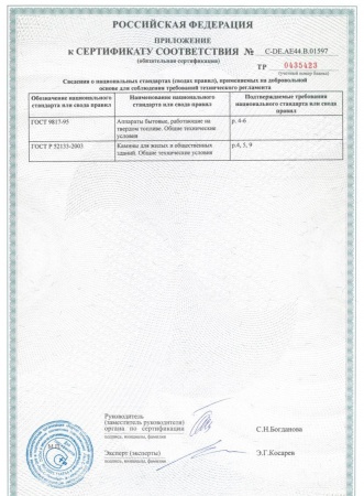 
Газовая топка Vero Design NI G3 H1 G