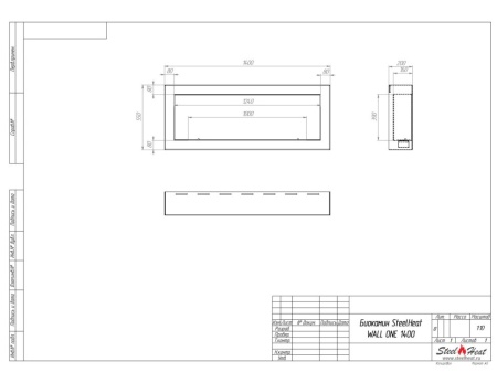 Биокамин SteelHeat WALL ONE 1400 черный Биокамин SteelHeat WALL ONE 1400 черный по цене 55 020 руб.