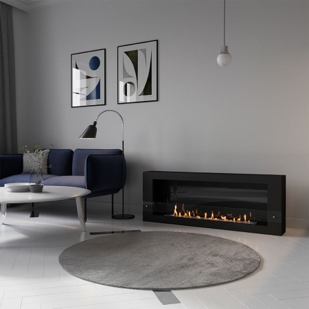 Биокамин SteelHeat WALL  LONG 1500 черный, стекло по цене 62 160 руб.