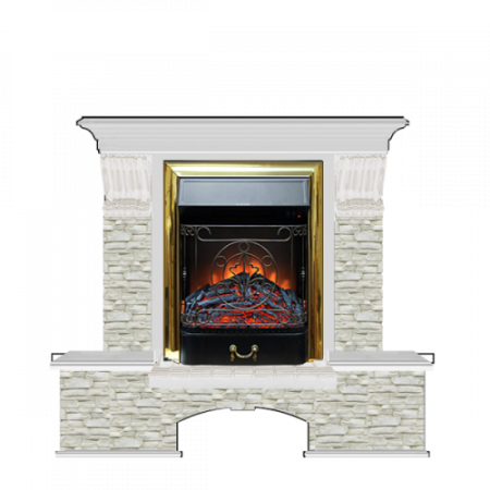 Бостон К Грот однотонный (беленый дуб)+Majestic Brass Бостон К Грот однотонный (беленый дуб)+Majestic Brass